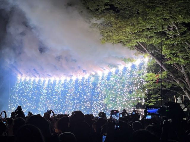 米沢納涼水上花火大会　混雑