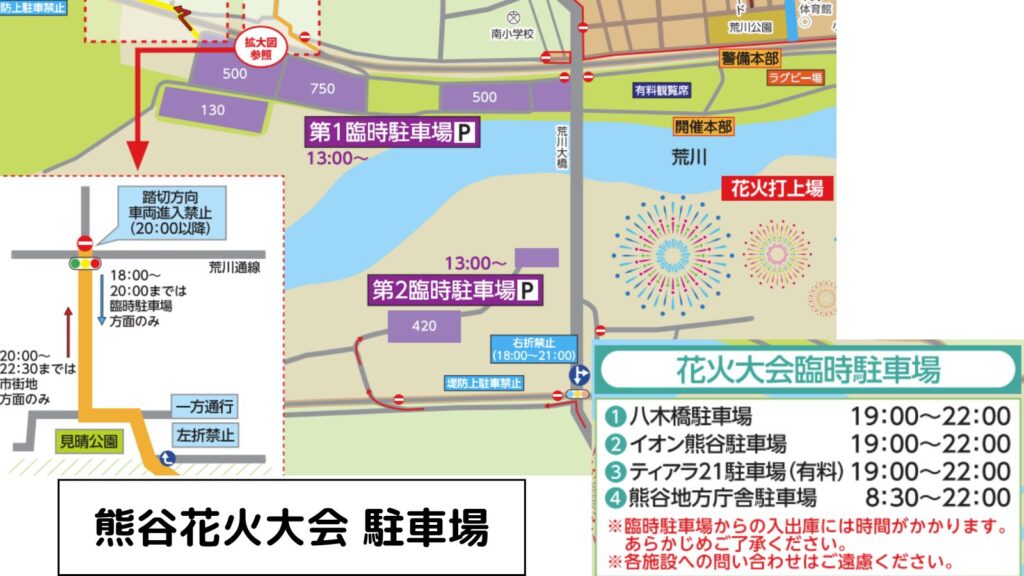 熊谷花火大会　駐車場