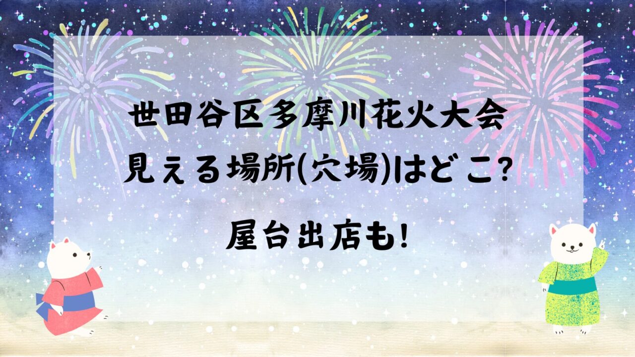 世田谷区多摩川花火大会